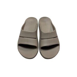 OOFOS OOahh Slide Sandal Nomad Taupe-sz 7